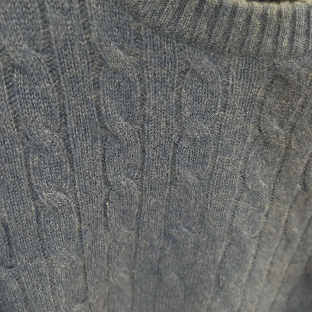 Allen Solly Cable‎ Knit 100% 2-ply cashmere XL Baby Blue